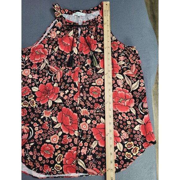 ROSE + OLIVE Women's SZ LG Floral Tank Top Blouse - Picture 7 of 8